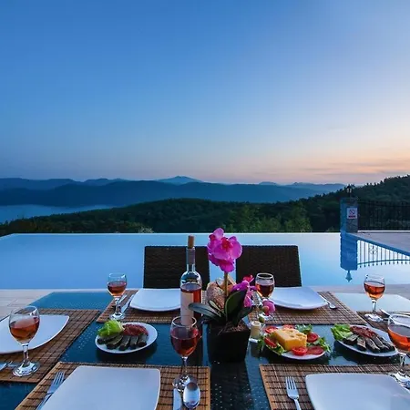 Infinity Pool Panoramic View In Akyaka - Ula Villa